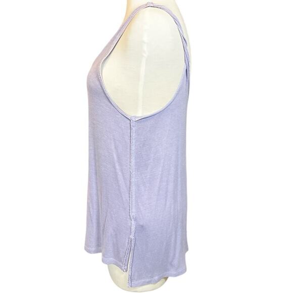 Free People Scarlett Tank Top In Lilac Runs Big Stretchy Soft SZ XS Ribbed Knit - Picture 5 of 14